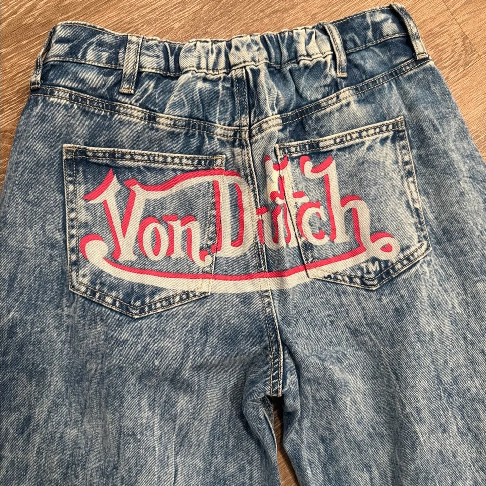 Von Dutch Women's Wide Leg Tie Front Denim Jeans  size 3 (27 x 31 ) - Picture 11 of 11